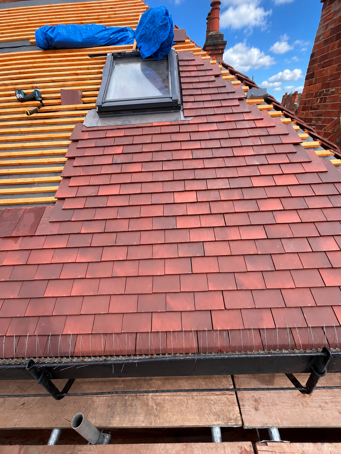 Roof window installation and tiling by K. Wright Roofing Services