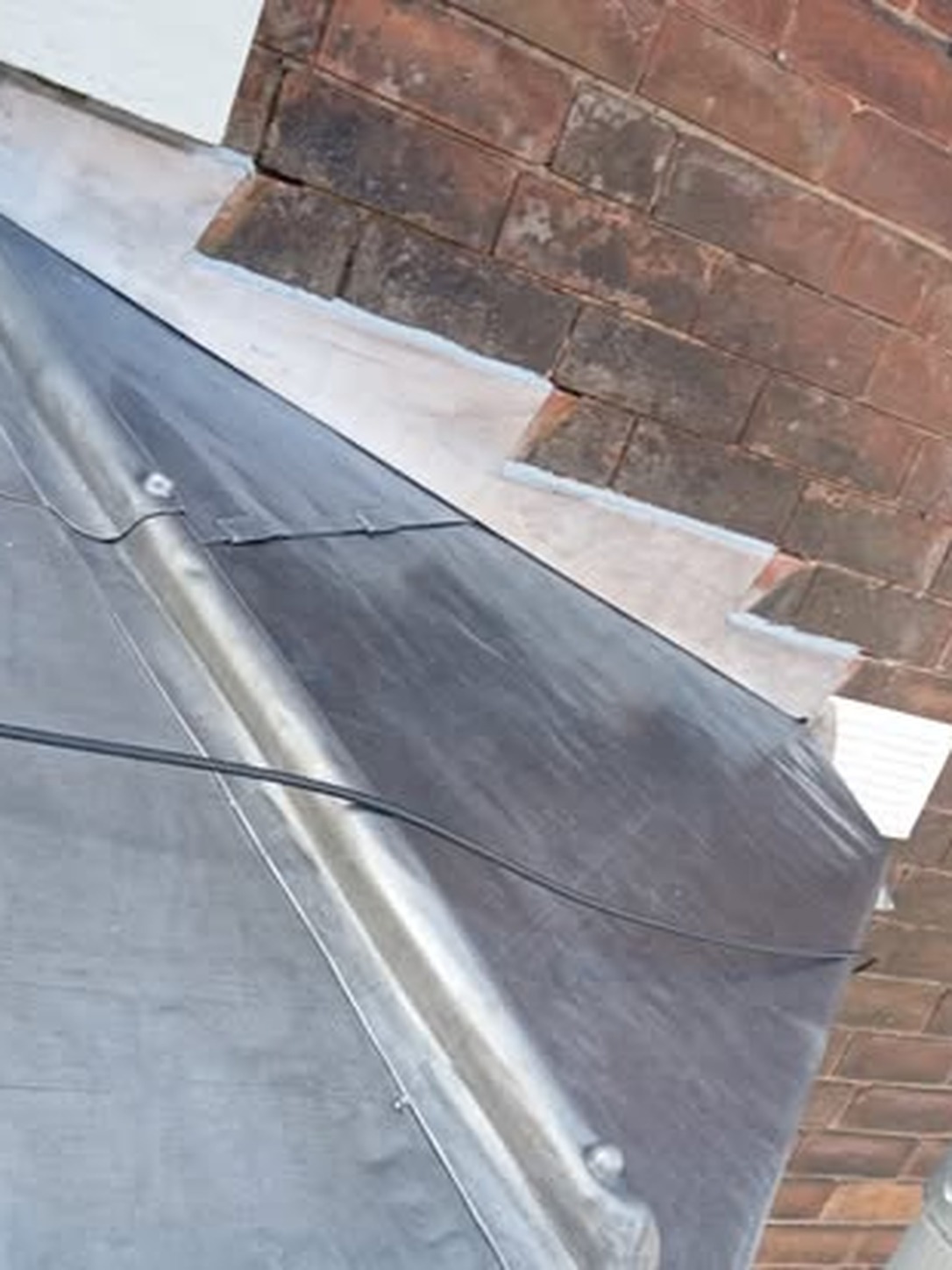 Leadwork example two completed flashing detail by K. Wright Roofing Services